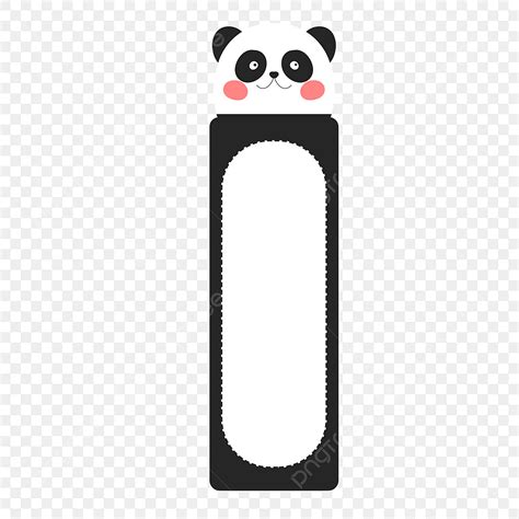 Cute Panda Clipart Vector, Black And White Panda Styling Cute Animal Bookmarks, Cute, Animal ...