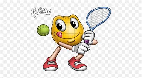 Smiley-tennisplayer - Smiley Tennis Player - Free Transparent PNG Clipart Images Download