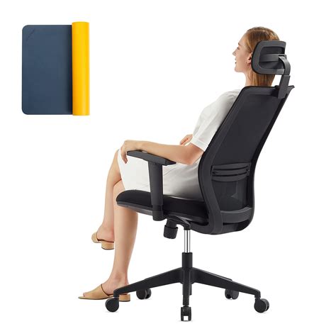 Buy High Back Office Chair with Adjustable Lumbar Support, Arm Adjustable Desk Chair Ergonomic ...