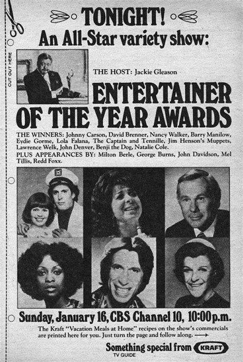 “Entertainer of the Year Awards,” January 16,...