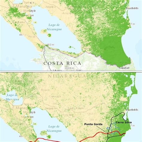 Route of the Nicaragua canal. The proposed route of a new canal in ...