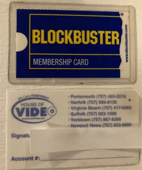 VINTAGE BLOCKBUSTER VIDEO Store 1990s Membership Card + HOUSE OF VIDEO- 2 CARDS! £15.80 ...