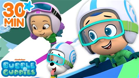 Go Skiing with Gil and Oona! ⛷ 30 Minutes | Bubble Guppies - YouTube