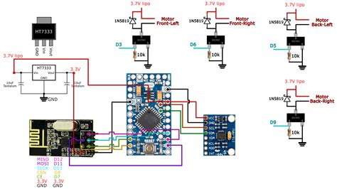 Arduino Uno Drone Circuit Diagram