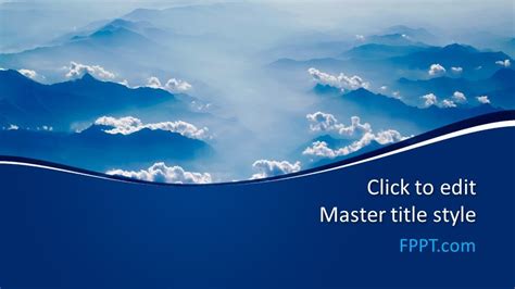 Free Blue Clouds PowerPoint Template - Free PowerPoint Templates