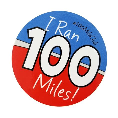 100 Mile Stickers (Set of 12)