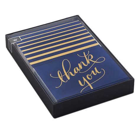 Hallmark Navy and Gold Script Boxed Thank You Cards, #71 - Shop Party Supplies at H-E-B