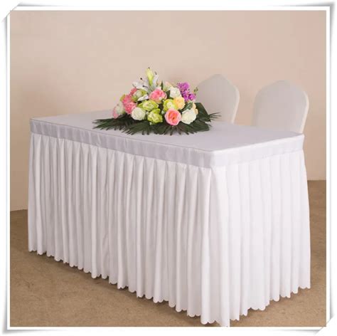 6FT wedding table skirting cloth table skirts for banquet party 10pcs/lot free shipping-in Table ...