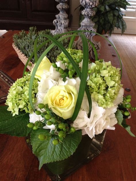 Green and white.... | Floral arrangements, Arrangement, Floral