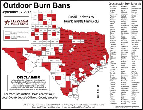 Texas Burn Ban Map - Printable Maps