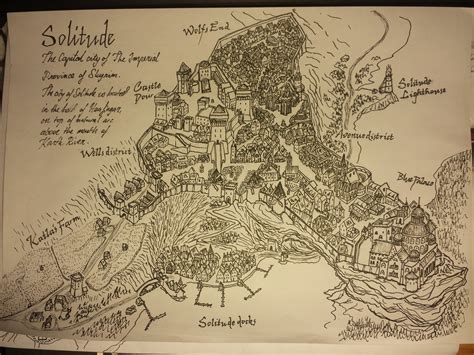 a hand drawn map of the town of solihunde, which is located on top of a hill