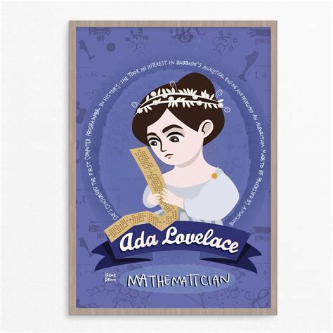 Digital Download Print Ada Lovelace Postcard | Etsy