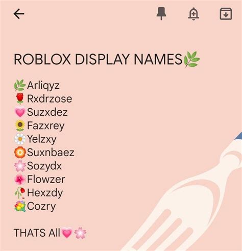 ROBLOX DISPLAY NAME🌸 | Roblox user name ideas, Cute roblox name ideas ...