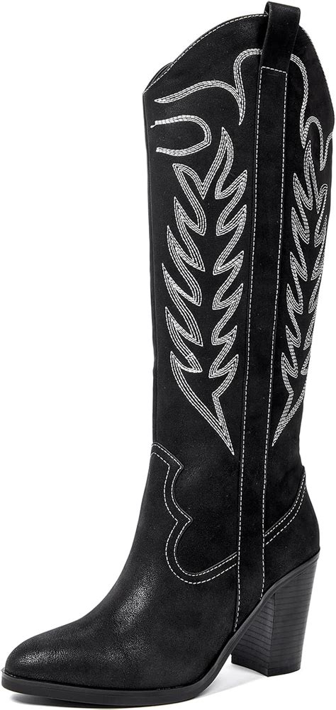 Amazon.com | ANYANAMZ Women's Cowboy Knee High Boots, Western Boots ...