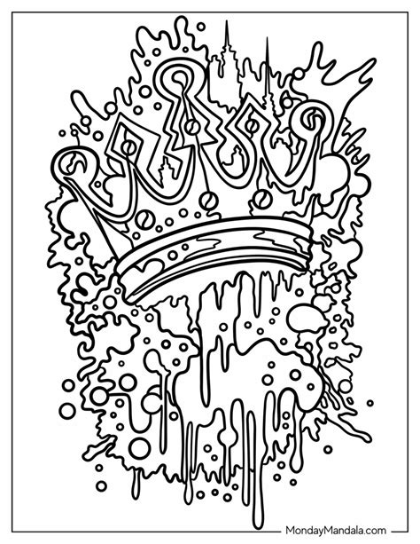 20 Graffiti Coloring Pages (Free PDF Printables)