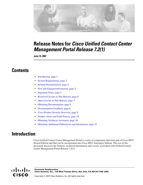 Cisco Unified Contact Center Management Portal Release 7.2(1) Contents