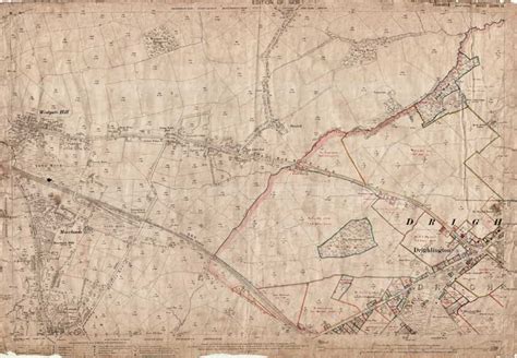 Old map of Birkenshaw and Drighlington, Yorkshire, in 1908