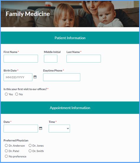 Doctor Appointment Form Template | Formsite