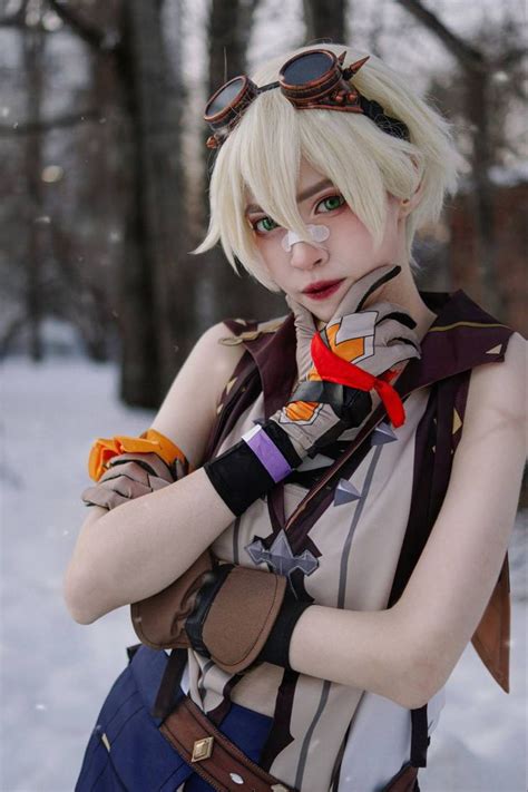 Amazing Cosplay Character in Snow