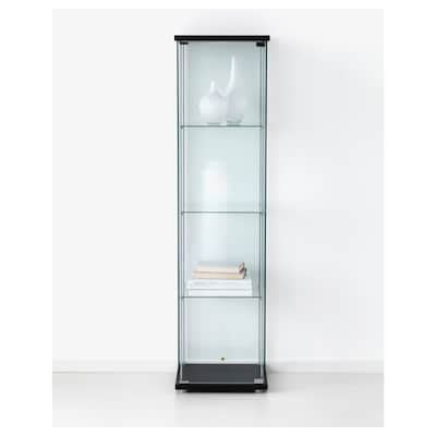 DETOLF Glass-door cabinet, black-brown, 163/4x641/8" (43x163 cm) - IKEA CA