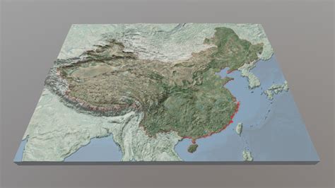 China Relief Map - 15x20: V2 - 3D model by smartmAPPS [04b6989] - Sketchfab