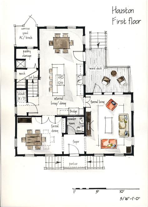 Real Estate Watercolor 2D Floor Plans Part 1 on Behance | Interior design plan, Interior ...