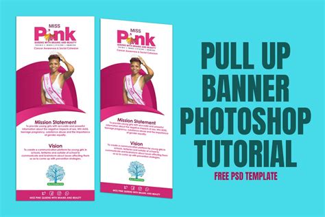 Pull Up Banner, Roll Up Banner Photoshop Tutorial | Free PSD Template | by Espere Camino | Nov ...