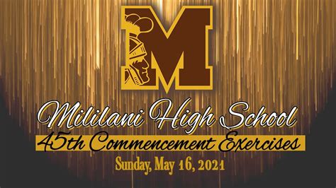 Mililani High School Class of 2021 Commencement Ceremony - YouTube