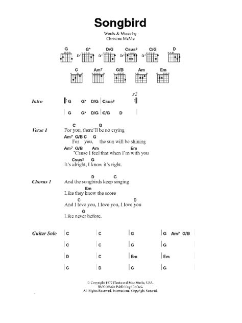 Songbird by Eva Cassidy - Guitar Chords/Lyrics - Guitar Instructor