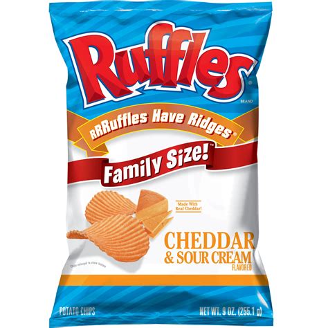 Ruffles Cheddar & Sour Cream Potato Chips, Family Size - Shop Chips at ...