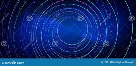 Abstract Blue Background with Glowing Neon Lines Stock Vector - Illustration of design, color ...