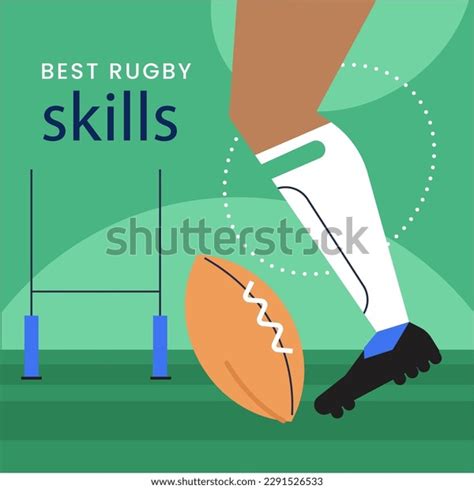 Rugby Game Posts Template Vector Illustration Stock Vector (Royalty ...