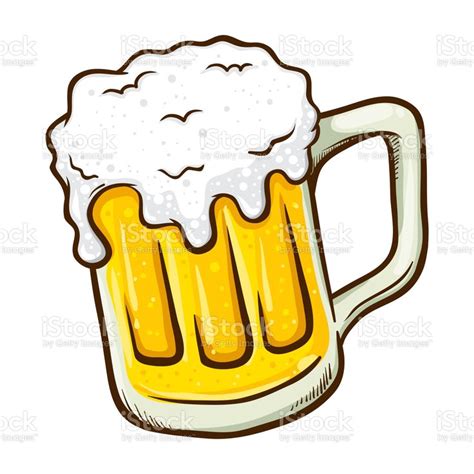 Vector illustration of a hand drawing beer mug with froth | Dibujos de cerveza, Vaso de cerveza ...