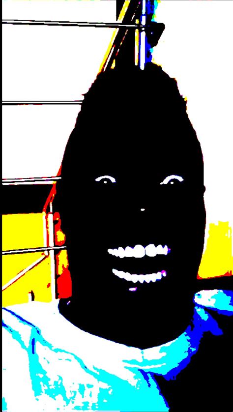 black guy laughing in dark deepfried Blank Template - Imgflip