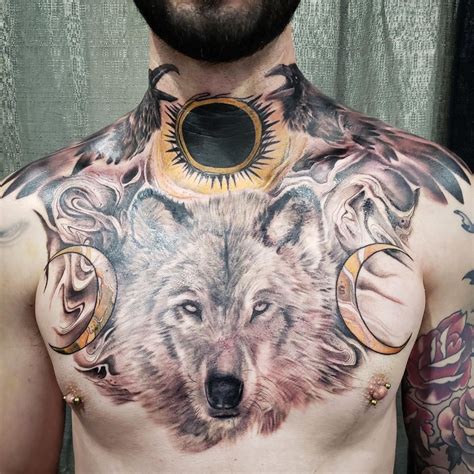 51 Stunning Wolf Tattoo For The Chest That Will Amaze You - Psycho Tats