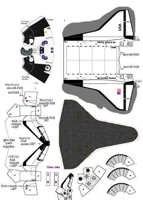 Space Shuttle Paper Patterns