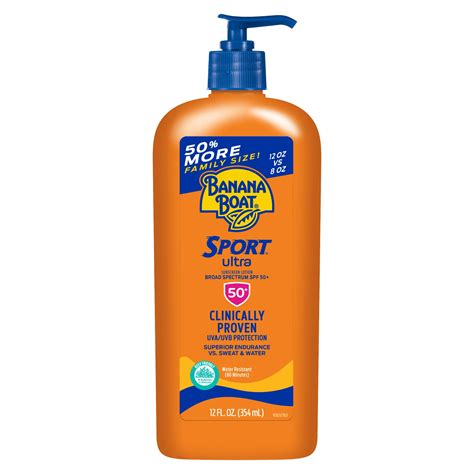 Banana Boat Sport Ultra, Reef Friendly, Broad Spectrum Sunscreen Lotion, SPF 50, 12oz.- Buy ...