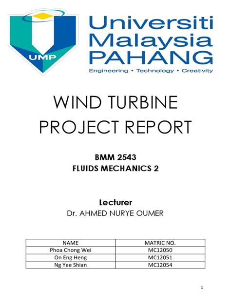 Wind Turbine Project Report | Wind Power | Wind Turbine