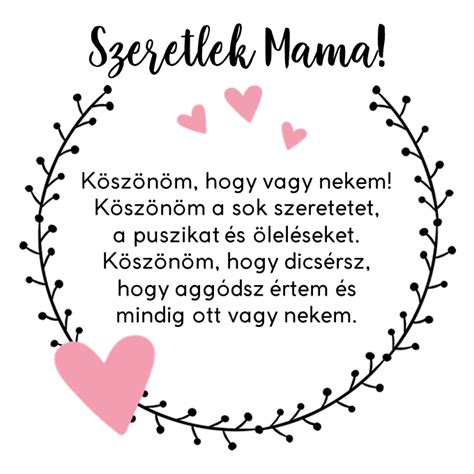 Anyák napja- Szeretlek Mama- anyai oromok | Quotes, Grandmother's day, Words