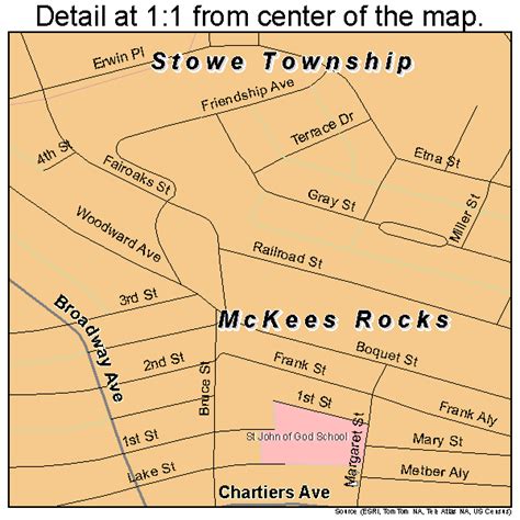 McKees Rocks Pennsylvania Street Map 4246264