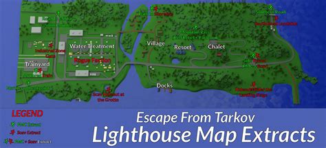 Escape From Tarkov Lighthouse Extracts via Detailed Map