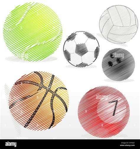 Cricket ball sketch hi-res stock photography and images - Alamy