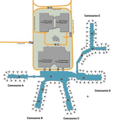 Clt Concourse Map