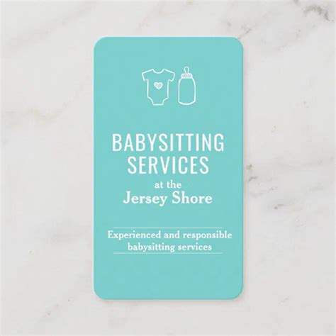 Babysitting Services at the Jersey Shore QR Code Business Card | Zazzle