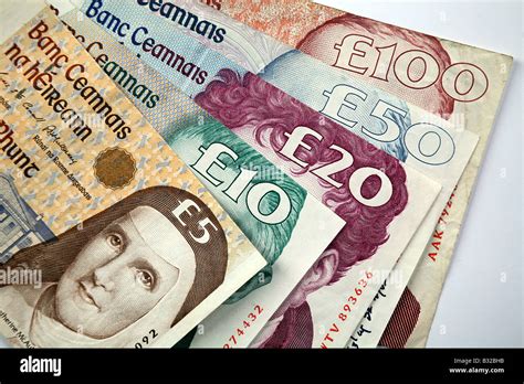 Selection of Irish Currency in the 1990's Stock Photo - Alamy