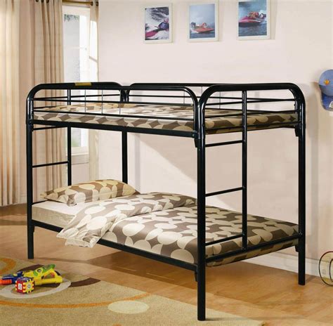 4484 Black Twin Over Twin Metal Bunk Bed-DISCONTINUED • Urban Furniture Outlet