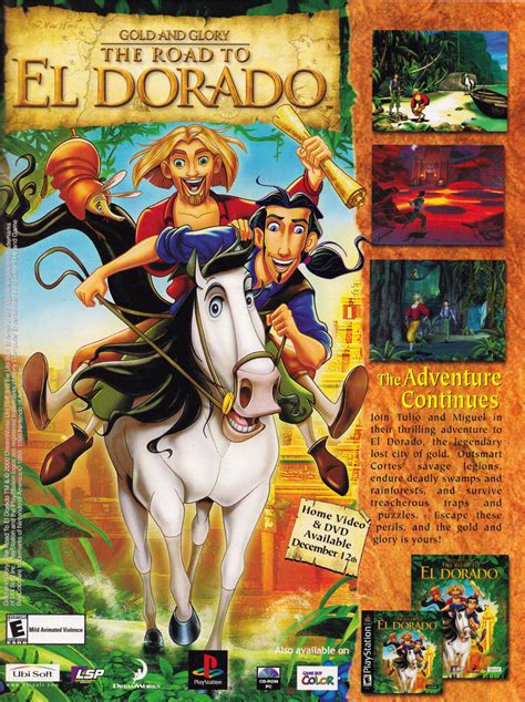 Video Game Print Ads — ‘Gold and Glory: The Road to El Dorado’ [PC / PS1...