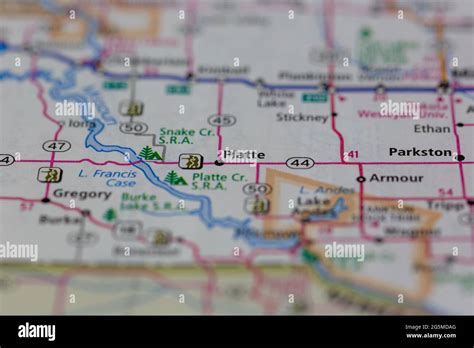 Platte south dakota map hi-res stock photography and images - Alamy