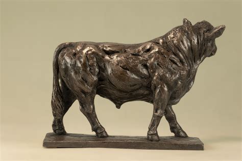 Walking Small Bull Sculpture | Bronze Bull Statue | Bull Ornament