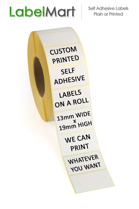 500 Self Adhesive Labels on a Roll 13mm X 19mm Custom - Etsy UK